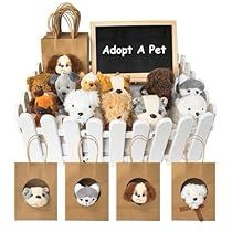 Mini Chalkboard Signs, Puppy Party Favors, Stuffed Dogs, Pet Theme, Mini Chalkboards, Chalk Marker, Dog Stuffed Animal, Kraft Bag, Kids Gift Guide