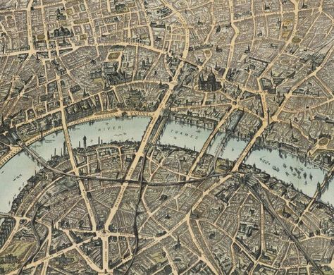 Old London map Maps Of London, 1800s London Aesthetic, London 1800 Aesthetic, Vintage British Aesthetic, Gothic University, Victorian London Map, Old London Aesthetic, Churches Architecture, London 1800