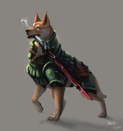 Blink Dog, Dog Armor, Inspiration To Draw, Dungeons And Dragons Characters, Dnd Art, Fantasy Rpg, Creature Concept, Pisco, Magical Creatures