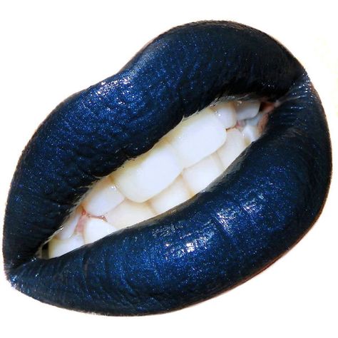 Navy Lipstick, Blue Lipstick Aesthetic, Black And Blue Lipstick, Blue Red Lipstick, Lipstick Photos, Lips Painting, Blue Lipstick, Blue Lips, Long Wear Lipstick