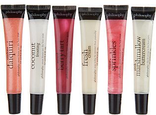 Philosophy 6-Piece Lip Shine Collection Philosophy Lip Gloss, Tarte Maneater Mascara, The Vintage Cosmetic Company, Beauty Blender Sponge, It Cosmetics Cc Cream, Matte Makeup, Lip Shine, Neck Cream, Nude Eyeshadow