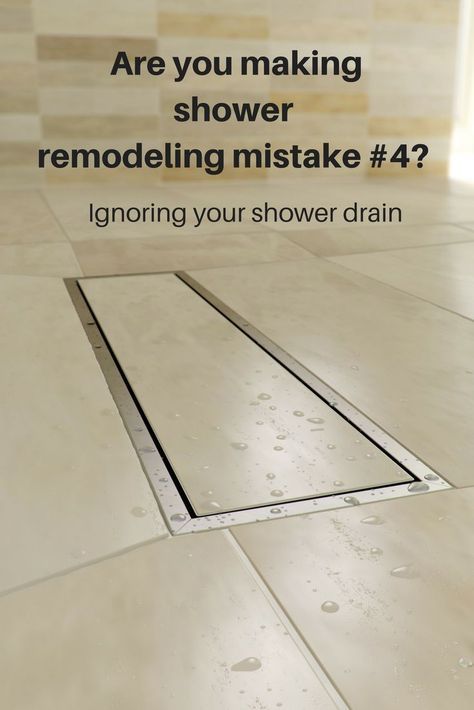 Shower drains aren't sexy - but they can (and do) make for a better shower project. This linear drain can help you avoid shower maintenance and make your shower more useful. Click through to learn how. | Innovate Building Solutions #Drain #ShowerDrain #ShowerRemodel Shower Remodel DIY Bathroom Remodel Cheap Bathroom Shower Pan Bathroom Remodel Cheap, Big Shower, Shower Remodel Diy, Cheap Bathroom Remodel, Cheap Bathroom, Casa Clean, Small Bathroom With Shower, Remodel Diy, Linear Drain