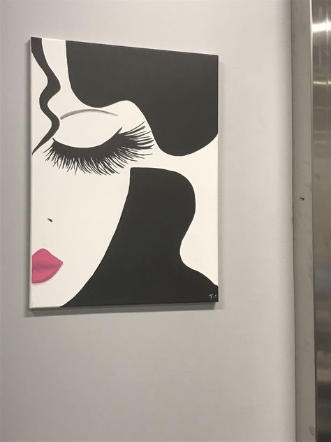 Lashes Painting, Simple Canvas Paintings, Lash Tech, Painting Canvas, Canvas Paintings, Lashes, Canvas Painting, Paintings, Canvas