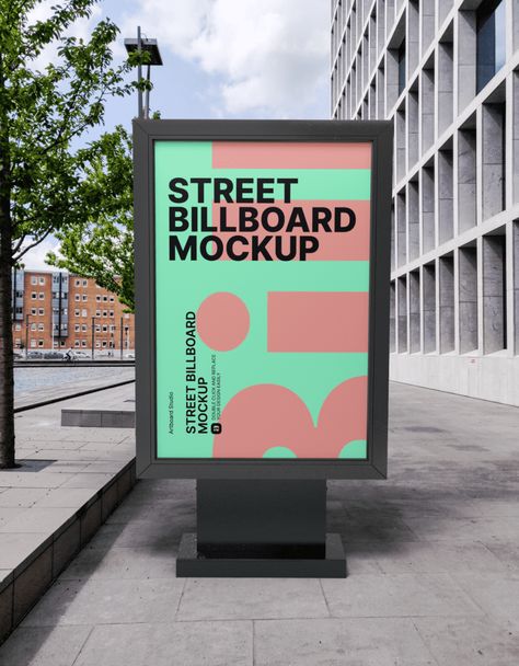 Outdoor Street Billboard Mockup Graphic Design Mockup, Studio App, Billboard Mockup, Packaging Template Design, Billboard Design, Sign Mockup, Online Graphic Design, Outdoor Advertising, Branding Mockups