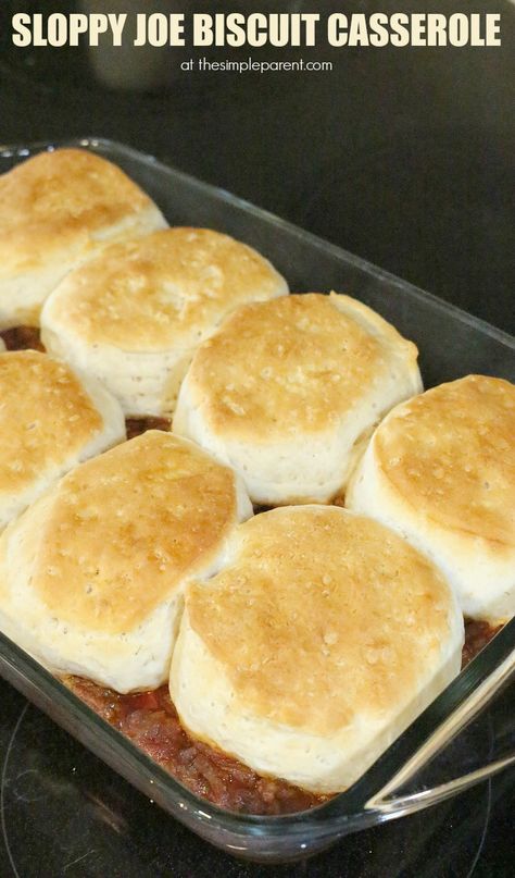 Easy Dinner Biscuits, Sloppy Joes Dinner, Sloppy Joes Biscuits, Grand Biscuit Recipes, Easy Diner, Biscuit Casserole, Sloppy Joes Easy, Frozen Biscuits, Biscuits Casserole