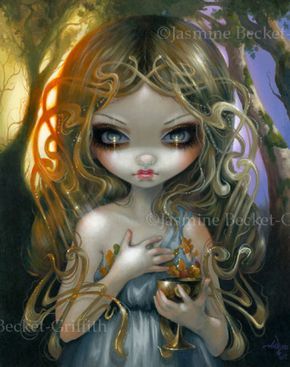 "Oaken Mead" by Jasmine Becket-Griffith Griffith Art, Jasmine Beckett Griffith, Jasmine Becket Griffith, Amy Brown, Eyes Art, Big Eyes Art, Fairy Pictures, Gothic Fairy, Witch Art