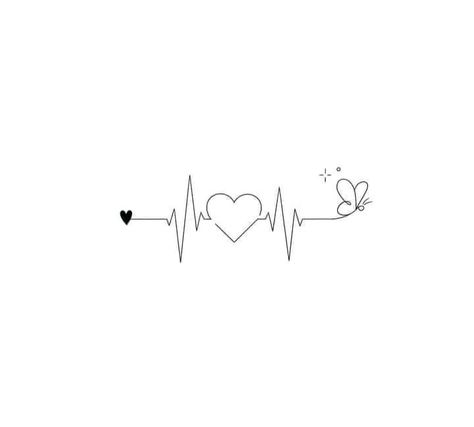 Heart Condition Tattoo, Heart Monitor Tattoo, Tatuaje Ekg, Tattoo Heartbeat, Pulse Tattoo, Mom Daughter Tattoos, Baby Tattoo Designs, Heartbeat Tattoo, Uv Tattoo