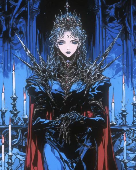 Dark Female Character Design, Dark Queen Character Design, Dark Female Character, Dark Queen Art, Empress Outfit, Queen Character Design, Queen Character, Color Anime, Ravenclaw Aesthetic