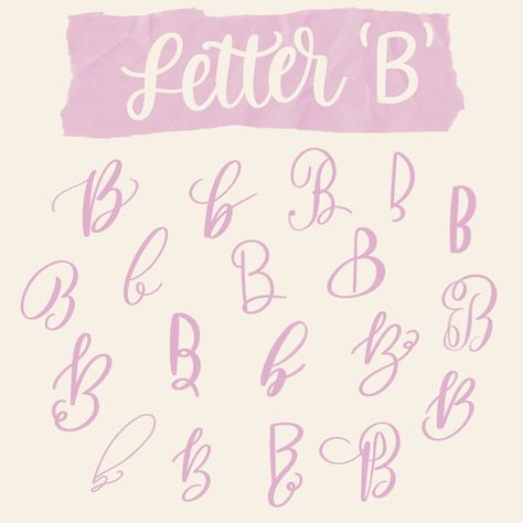 Letter B Calligraphy, Different Ways To Write, B Calligraphy, The Letter B, Hand Lettering Quotes, Lettering Quotes, Letter B, Brush Lettering, Letter S