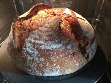 Marcel’s Sauerteigbrot - einfach knusprig - Einfach Backen – Marcel Paa Marcel Paa, Dutch Oven Bread, No Knead, Artisan Bread, Daily Bread, Rye, Baked Potato, New Recipes, Muffins