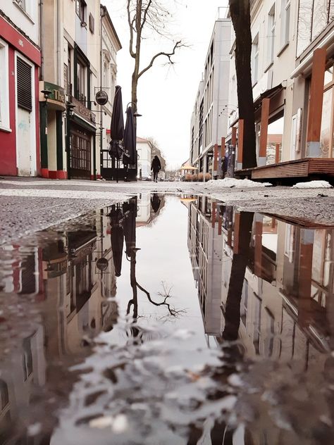 #rain #photography #city #asthetic #puddle #vibes After Rain Aesthetic, Rain Aesthetic, Blue Aesthetic Dark, Photography City, Scrapbook Pictures, After Rain, Reflection Photography, Photo Board, Photo Boards