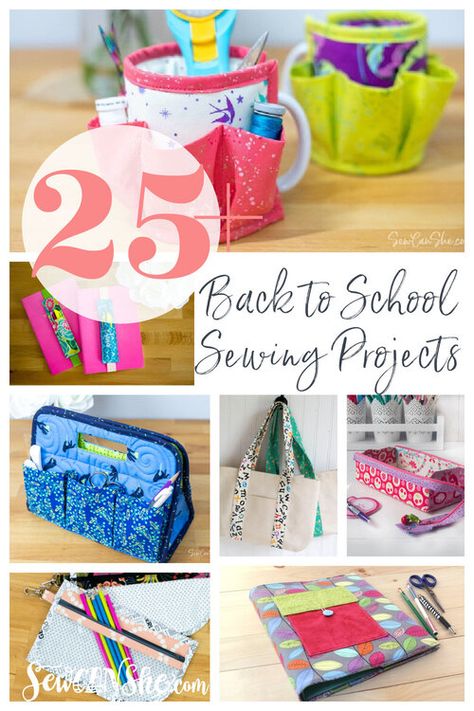 SewCanShe Free Sewing Patterns Tutorials School Sewing Projects, Affordable Teacher Gifts, Diy Back To School, Sewing Projects Free, Backpack Organization, Sewing School, Free Sewing Patterns, Free Sewing Pattern, Sewing Space