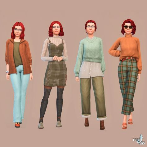 Ts4 Lookbook No Cc, Sims 4 Cas No Cc, Sims Outfits No Cc, Sims 4 Lookbooks No Cc, Bob Pancakes, Sims 4 Outfits No Cc, Eliza Pancakes, Sims No Cc, Sims 4 Base Game Outfits Ideas