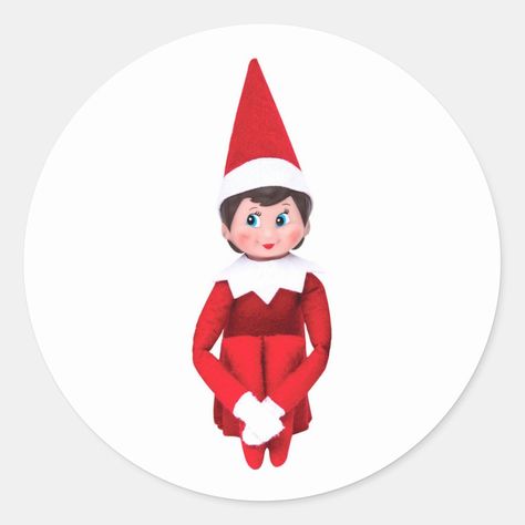 Elf Christmas Holiday Xmas Cute Classic Round Sticker Elf On The Shelf Clipart, Elf Stickers, Elf Christmas, Holiday Stickers, Edible Images, Xmas Holidays, Kids Stickers, Christmas Elf, Round Stickers