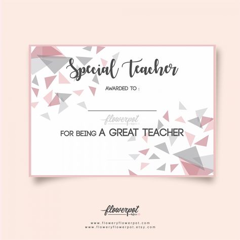 Diy Certificate Award, Cute Certificate Templates, Best Teacher Award Certificate, Certificate For Teachers, Best Teacher Certificate, Best Teacher Award, Awards Certificates Design, Crafts Bookmarks, Free Gift Certificate Template