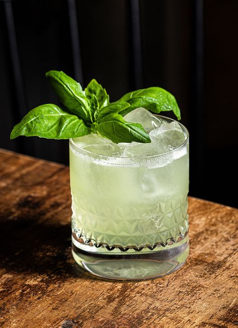 Gin Basil Smash Cocktail Recipe | PUNCH Gin Cocktail Aesthetic, Gin Lemon Aesthetic, Basil Smash Cocktails, Simple Summer Drinks, Gin Smash Recipe, Smash Cocktails, Gin Basil Smash, Gin Smash, Fancy Cocktails Recipes