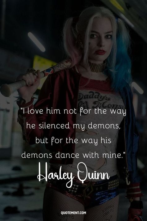 Here’s a collection of 150 best Harley Quinn quotes to remind you why we love her so much. Gunny Quotes, Harleen Quinn, Words To Live By Quotes, Harley Quinn Quotes, Villain Quote, Harley Quinn Artwork, Romantic Book Quotes, Reality Of Life Quotes, Love Her So Much