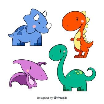 Set de dibujos animados de colección de dinosaurios. | Descargar Vectores Premium Dinosaur Collection, Dino Drawing, Dinosaur Drawing, Dinosaur Crafts, Birthday Card Template, Dino Party, Party Invitations Kids, Cartoon Dinosaur, Dinosaur Party