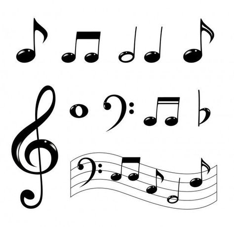 Music Notes Drawing, Draw Music, Music Doodle, Music Notes Art, Symbol Drawing, Note Tattoo, Music Drawings, Music Symbols, Music Tattoos