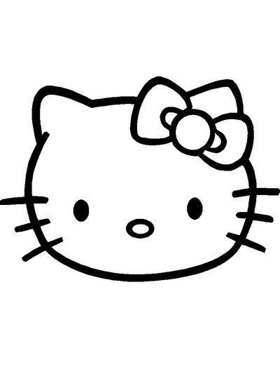 Hello Kitty SVG File Download   Hello Kitty Hello Kitty, Kitty, Black And White, White, Black