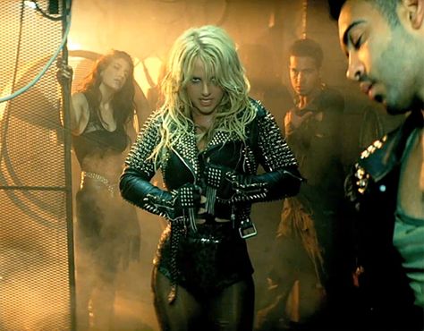 oh burberry studded leather jacket - POP Till The World Ends, Britney Spears Gif, Burlesque Costumes, Rocker Chick, Rocker Girl, Studded Leather Jacket, Britney Jean, Studded Jacket, Studded Leather