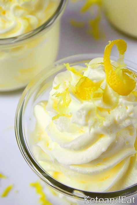 Keto Lemon Mousse: Best Low Carb Version Keto Lemon Mousse, Lemon Mouse, Keto Mousse, Caveman Diet Recipes, Vanilla Mousse, Peanut Butter Truffles, Lemon Cheese, Lemon Pie Filling, Caveman Diet