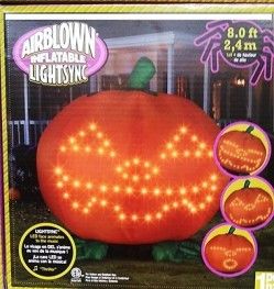 Airblown Inflatable LightSync Singing Pumpkin for Halloween 8 ft | #471751109 Singing Pumpkins, Pumpkin For Halloween, Jack O Lantern Faces, Pumpkin Halloween Decorations, Pumpkin Halloween, Samhain, Halloween Decoration, Halloween Candy, Jack O Lantern