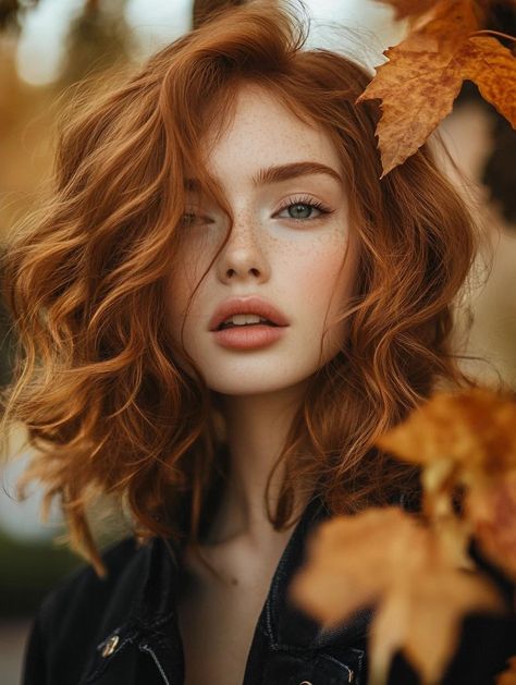 Haircuts Redhead, Ash Ginger Hair, Medium Ginger Hair, Red Hair Aesthetic Natural, Auburn Hair Curly, Natural Copper Hair Color, Ash Red Hair, Amber Blonde Hair, Caramel Colored Hair