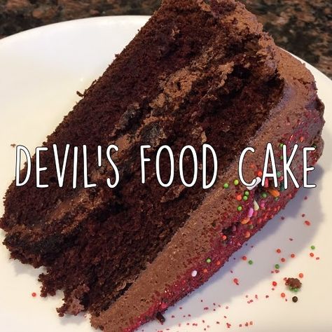 An early-1900's recipe for Devil's Food Cake. Recipe Using Sour Milk, Sour Milk Recipes, Sour Milk, Devil's Food Cake, Canned Frosting, Devils Food Cake, Chocolate Buttercream Frosting, Devils Food, Sour Taste