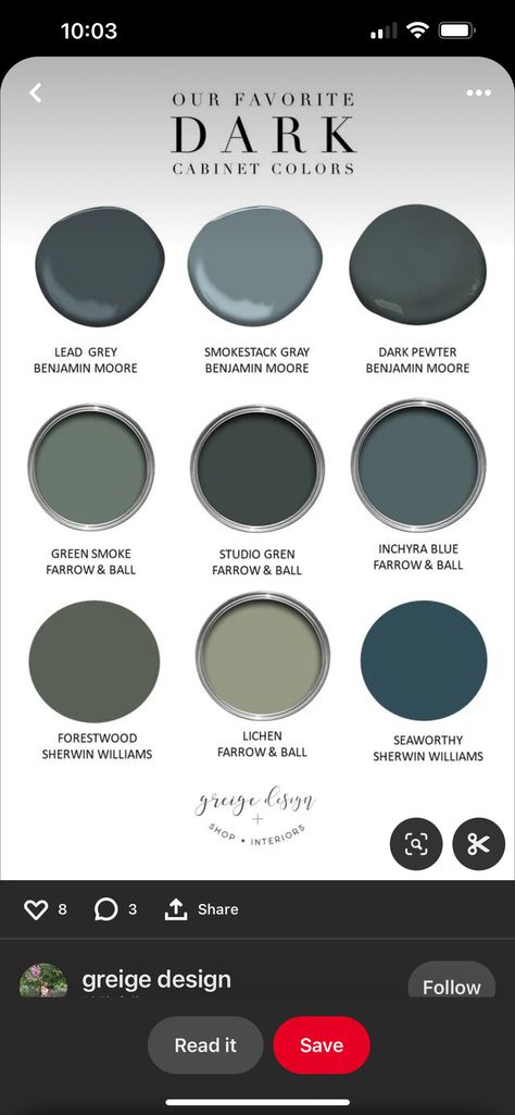 Moody Paint Colors, Dark Gray Paint Colors, Moody Paint, Dark Grey Paint, Charcoal Paint, Paint Charts, Grey Paint, Exterior Paint Colors For House, Grey Paint Colors