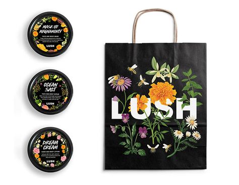 Lush Dream Cream, Botanical Fashion, Flower Shop Design, Tea Packaging Design, Lush Products, Seed Packaging, Handmade Cosmetics, Contemporary Illustration, Professional Gifts