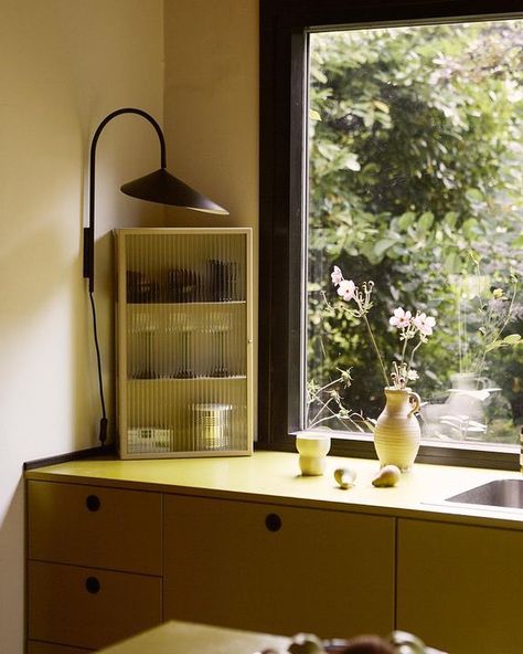 The Arum Wall Lamp by ferm LIVING looking chic as ever in this kitchen @celinealbert 🌞 Metal Arch, Ferm Living, Off White Color, Organic Shapes, Wall Light, Wall Lamp, Wall Lights, Led, Lighting