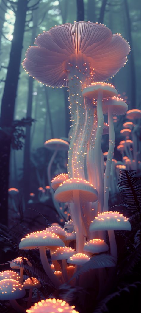 Cute Mushroom Wallpaper Aesthetic Laptop, Mushroom Asthetic Picture, Christmas Mushroom Wallpaper, Fairy Aesthetic Wallpaper Iphone, Shroom Wallpaper, Mushroom Lockscreen, Mushroom Background Wallpapers, Cute Mushroom Aesthetic, Mushroom Core Aesthetic