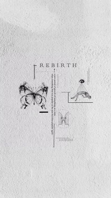 Rebirth Tattoo Design Concept 🪽🦋 Back Concept Tattoo, New Journey Tattoo Ideas, Geometric Style Tattoo, Tattoos Rebirth, Rebirth Sleeve Tattoo, Small Rebirth Tattoo, Concept Design Tattoo Ideas, Rebirth Tattoos, Tattoos About Rebirth