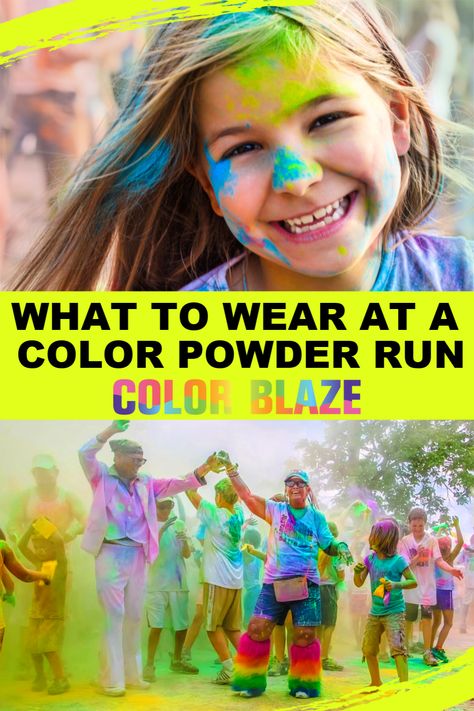 Are you gearing up for a colorful run, and don’t know what to wear? Maybe you’re planning an event and want to have all the correct information to give to your participants. We’ve got you covered – literally, and we’ve created a guide for you and the essentials for any color powder event. Here’s what you’ll need: Colour Run Outfit, Color Run Outfit Ideas, Color Run Powder, Color Run Outfit, Color Wars, End Of Year Party, Fun Run, Color Powder, Color Run