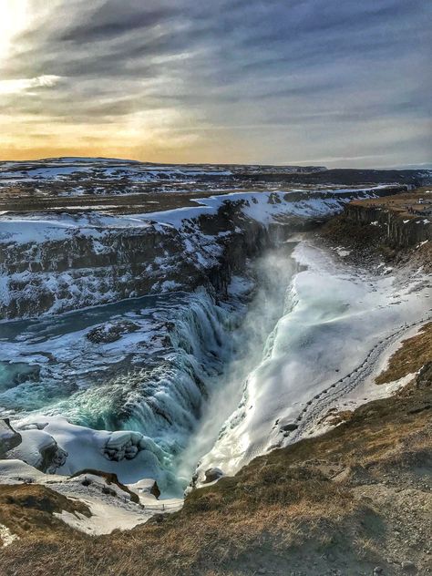 Gulfoss Waterfall Nature Iceland, Ice Nature, Travel To Iceland, Iceland Resorts, Photography Inspiration Nature, Trip To Iceland, Landscaping Software, Iceland Waterfalls, Visit Iceland