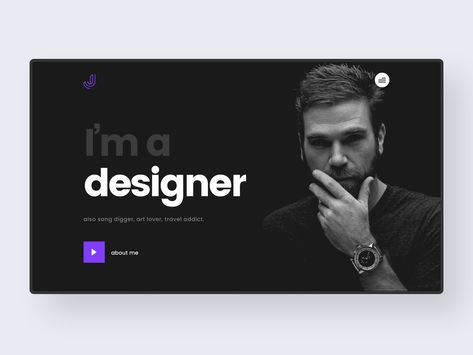 Freelancer Portfolio Hero by Imran Hossain Hero Section Design, Freelancer Portfolio, Portfolio Website Inspiration, Hero Section, Section Design, Gfx Design, 포트폴리오 레이아웃, Portfolio Website Design, Thumbnail Design