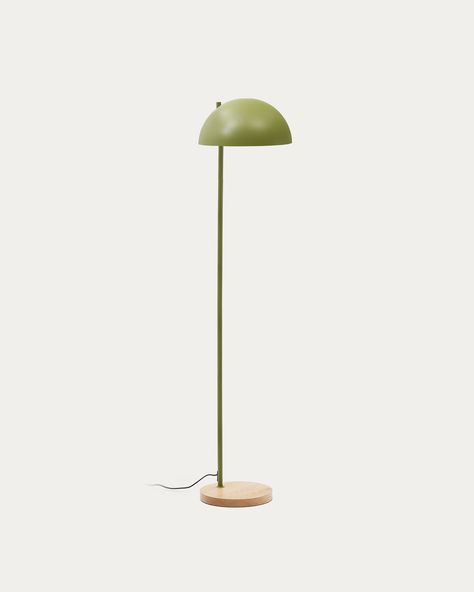 Catlar ash wood and metal floor lamp in a green painted finish UK adaptador. A collection of lamps crafted from metal and wood, featuring clean line silhouettes, bringing modernity and warmth to all your spaces. Let Catlar set the trend and provide the design you need. Floor lamp made of metal with a green painted finish. Base made from ash wood. Compatible with E27 bulb max. 40W not included. Available in various sizes, shapes, and colours. Complements the rest of the collection perfectly. Floor Lamp Kids Room, Green Floor Lamp, Shoe Rack Room, Flat Decor, Hotel Room Design, Outdoor Furniture Sofa, Modern Lighting Design, Cabinetry Design, Outdoor Stools