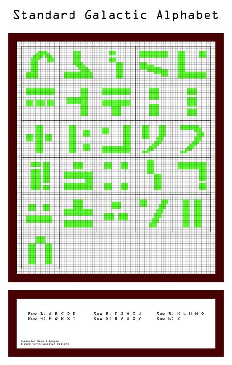 Galactic Alphabet, Alphabet Tattoo, Cross Stitch Patterns Free, Free Cross Stitch, Perler Beads, Cross Stitch Patterns, Free Pattern, Minecraft, Alphabet