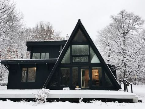 aestatestudio:Daily inspiration. Learn more about the project... A Frame Cabins, A Frame House Plans, Dream Place, A Frame Cabin, A Frame House, Cabins And Cottages, Mountain House, House Goals, Cabin Homes