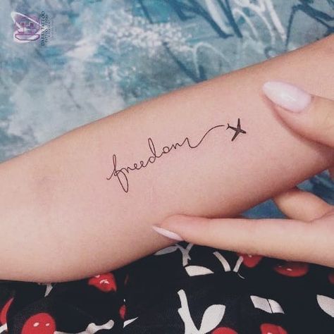 Plane Wrist Tattoo, Fine Line Plane Tattoo, Flight Attendant Tattoo Ideas, Aviation Tattoo Women, Air Force Tattoo For Women, Flight Attendant Tattoo, Wrist Line Tattoo, Small Airplane Tattoo, Travel Related Tattoos