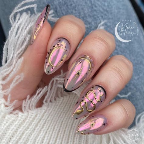 Celestial Nail Designs, Best Nail Trends, Celestial Nails, Celestial Witch, Digital Lavender, Witchy Nails, 2023 Nail, Confetti Nails, Nails Board