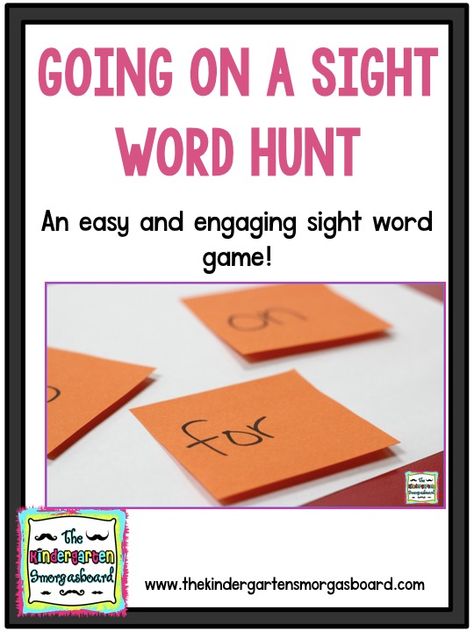 Sight Word Hunt | The Kindergarten Smorgasboard Sight Word Review, Pre K Sight Words, Games Preschool, Writing Sight Words, Sight Word Fun, Kindergarten Smorgasboard, Sight Word Fluency, Teaching Sight Words, Kindergarten Letters