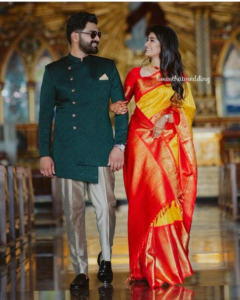 Tuxedo And Saree Couple, Couple Photography Poses In Traditional Look, Couple Photoshoot In Traditional Wear, Prewedding In Saree, Couple Photoshoot Poses Indian Saree, Traditional Wear Couple Poses, Saree Prewedding Photoshoot, Prewedding Photography Saree, Poses For Couples In Traditional