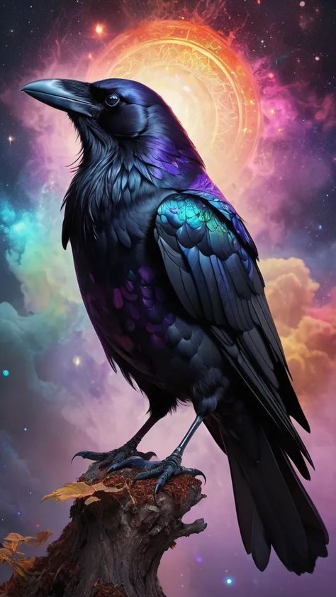 Create AI Art - starryai Crow Symbolism, Halloween Cover Photos, Crow Painting, Raven Tattoo, Crow Art, Raven Art, Crows Ravens, Flower Art Images, Crows