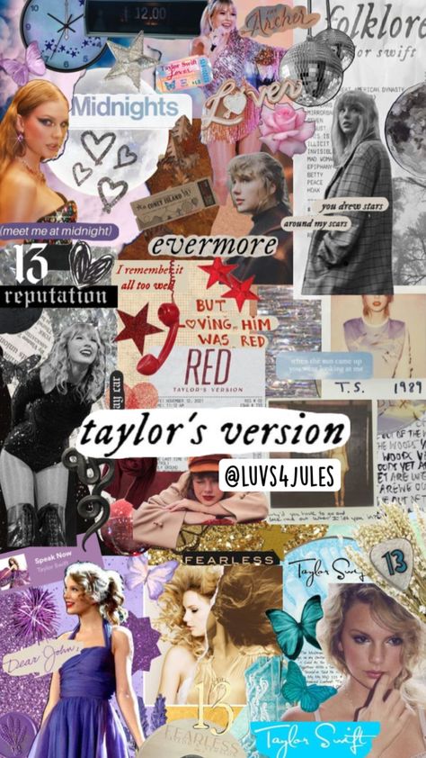 #taylorswift #swiftie #preppy Taylor Swift Eras Backdrop, Taylor Swift Homescreen Wallpaper, Taylor Swift Eras Collage, Taylor Swift Collage, Taylor Swift Images, Taylor Swift Party, Taylor Swift Birthday, Taylor Swift Fan Club, Taylors Version