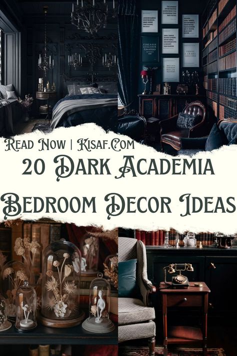 20 Dark Academia Bedroom Decor Ideas You Shouldn't Miss! Academia Bedroom Decor, Dark Academia Rooms, Dark Academia Bedroom Aesthetic, Academia Bedroom Aesthetic, Dark Academia Bedroom Decor, Dark Academia Aesthetic Bedroom, Dark Academia Bedroom Ideas, Dark Academia Bedroom, Dark Academia Home