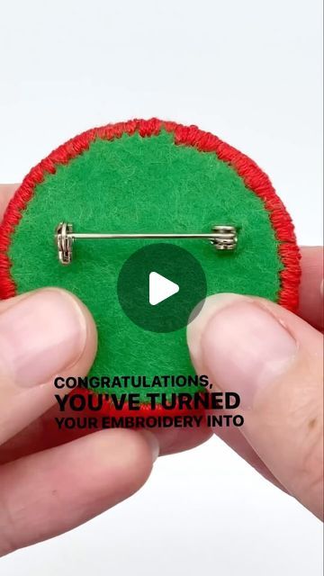 Maxine ‘Scarlett’ Sapsford of StitchGothica.com on Instagram: "🪡Turn Your Embroidery Into a Pin Badge!🪡 🔖Bookmark this post to come back to it!  I’ve wanted to put this tutorial together for a while! It’s great for creating brooches from any small embroidery you’ve finished, it doesnt need to be circle shaped.  If you want to get hold of the Christmas mini patterns along with a PDF guide to the pin badge process, check out the link in my highlights for ‘FREE Xmas patterns’  #embroideredpinbadge #embroiderybadges #embroiderytutorial #embroideryvideo #embroideryproject #embroiderylove #dmcembroidery" Brooch Embroidery Tutorial, Embroidery Brooch Tutorial, Diy Christmas Brooch, Embroidered Brooches, Embroidered Brooch Tutorial, Appliqué Embroidery, Embroidered Pins, Embroidery Brooch Diy, Embroidery Pins