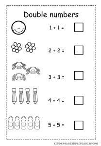 Adding Double Numbers Worksheet Sun Worksheet, Doubles Worksheet, Worksheet Numbers, Doubles Addition, Math Fact Worksheets, Double Numbers, Addition Worksheet, Doubles Facts, Worksheet Kindergarten