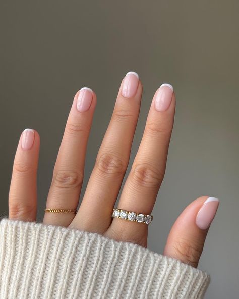 Short Squoval, Nail Journey, Old Money Nails, Money Nails, Wedding Manicure, Milky Nails, Formal Nails, Daily Nail, Casual Nails